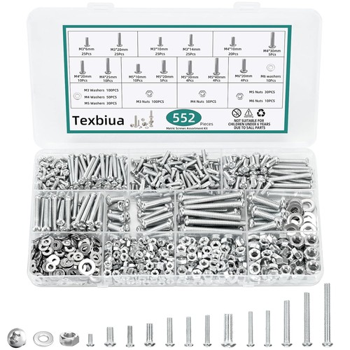552 pcs metric - screws, and